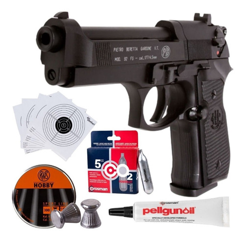 Marcadora Beretta 92fs Airsoft Pellet Co2 Paquete Xtreme C