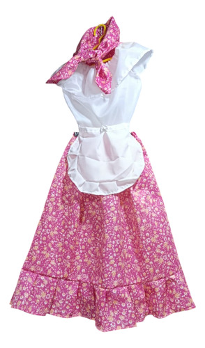 Disfraz De Paisana; Disfraces Patrios Rosa Chicle 6