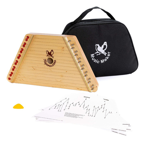 Music Maker Lap Harp Partituras Y Estuche Negro