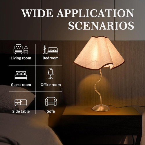 Lámpara De Mesita De Noche Dorada Para Dormitorio, Lámparas