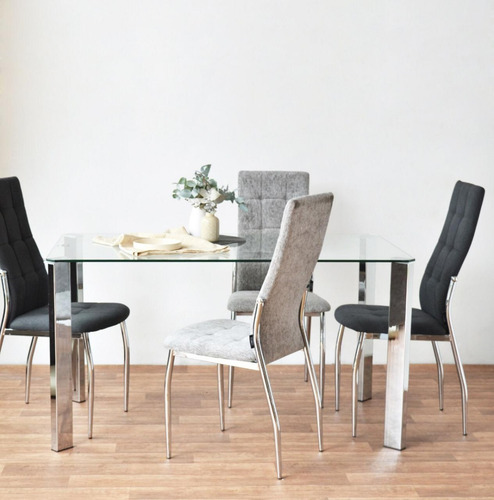 Silla Viena Minimalista Pack 4 Unid Chenille