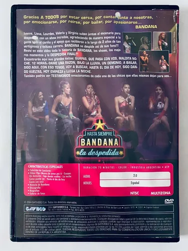 Bandana - Hasta Siempre La Despedida Dvd Nuevo