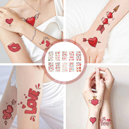 Calcomanía De Amor Para El Día De San Valentín Con Dibujos A