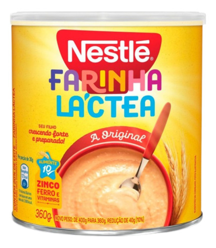 Farinha Lactea Nestle 360g  Lata A Original Alimente 10.