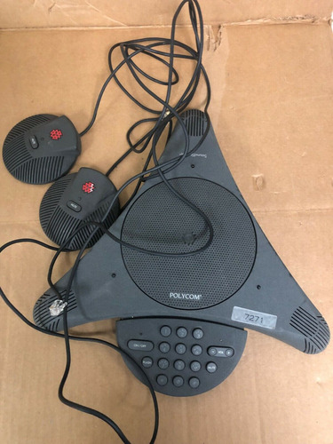 Polycom 2201-03308-001-f Conference Phone With Two Exter Ttq