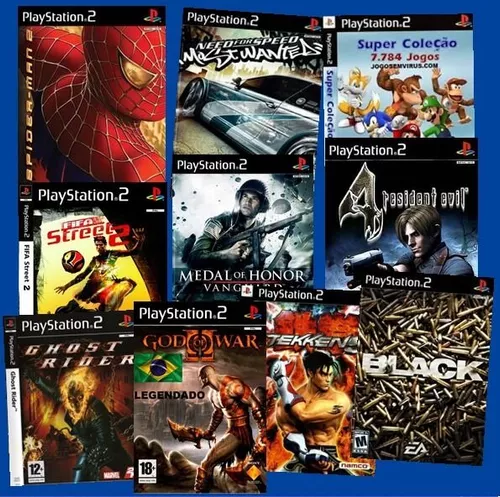 07 Jogos Playstation2 Estampado Prensado Patch Ps2 À Escolha