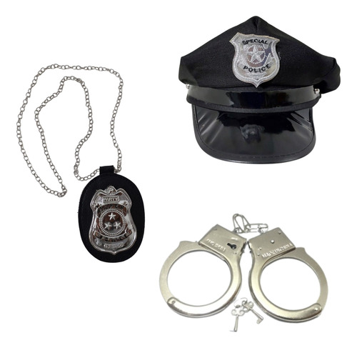 Kit Policial Kep Distintivo Algemas