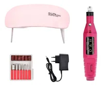 Comprar Kit Básico Para Uñas Lampara Led Uv Mas Pulidor De Uñas