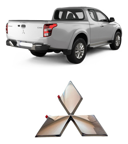 Logo Emblema Portalon Mitsubishi L200 2016-2019 Genuino