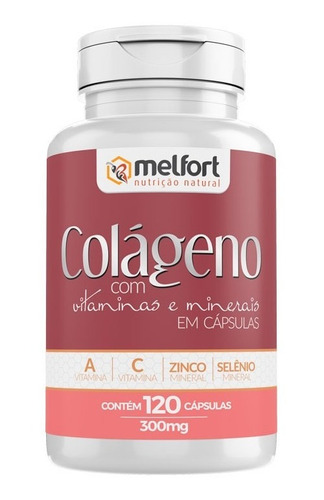 Colágeno Com Vitaminas E Minerais Zinco Selênio  120 Cáps 