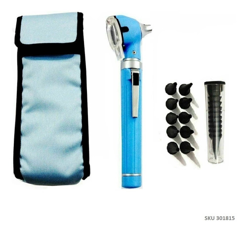 Otoscopio Diagnostico Azul Cielo Sky Blue Estuche W01