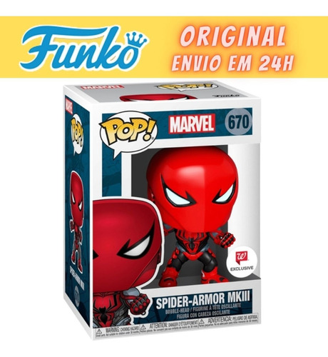 Boneco Funko Pop Marvel Spider-armor Mkiii - Exclusivo 670