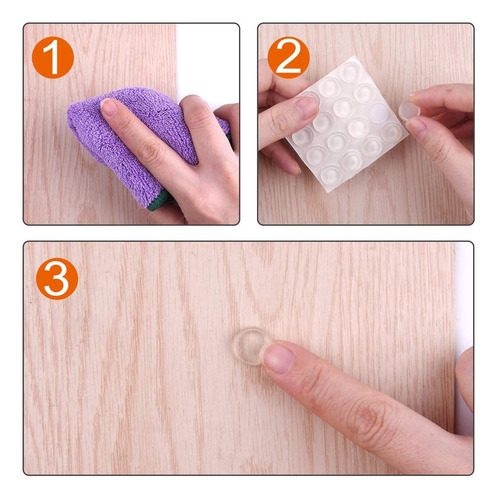 Protector Autoadhesivo De Goma Para Muebles Queenly-100 Caps