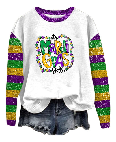 Camiseta Holgada Estampada Para Mujer, Blusa De Manga Larga
