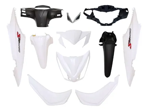 Kit De Tapas Completo Para Honda Wave 110s Blanco Mtc