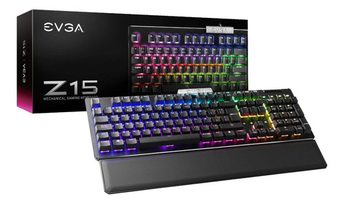 Teclado Mecanico Gamer Evga Z15 Rgb Linear Switch Silver Esp