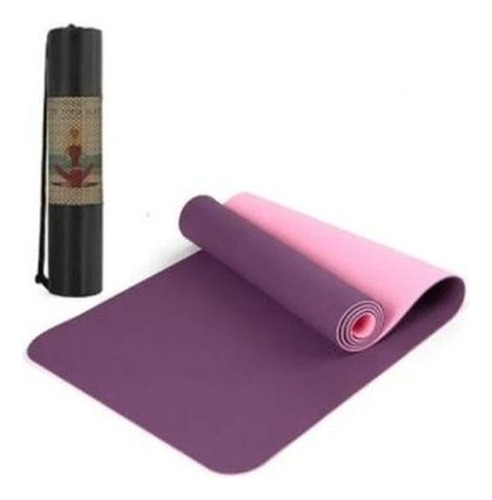 Mat Yoga Colchoneta Eco 6mm Doble Color Guías +bolso +cordel