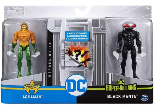 Dc Comics Figuras Aquaman Y Manta Negra