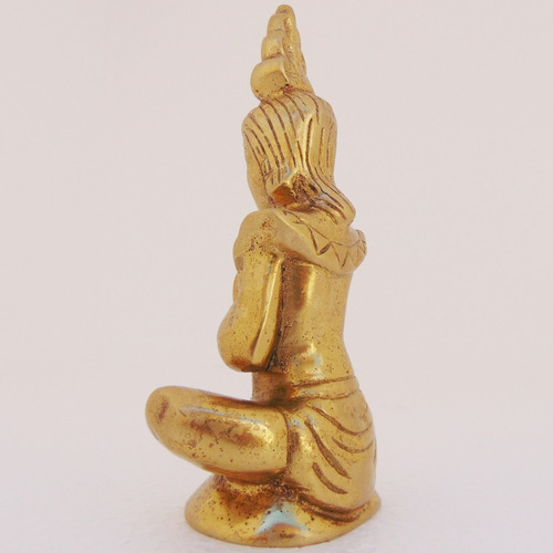 Antigo Buda Monge Estátua Estatueta Decoração Bronze Maciço