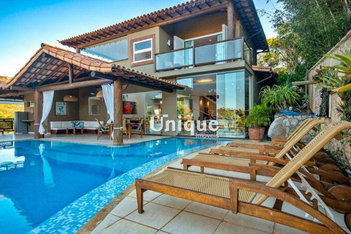 Imagem 1 de 30 de Mansão À 50m Da Praia C/ 6 Suítes À Venda, 850 M² Por R$ 7.900.000 - Ferradura - Armação Dos Búzios/rj - Ca1516
