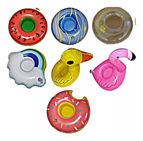 Porta Vasos Inflable (7) Piezas (7) Modelos Diferentes