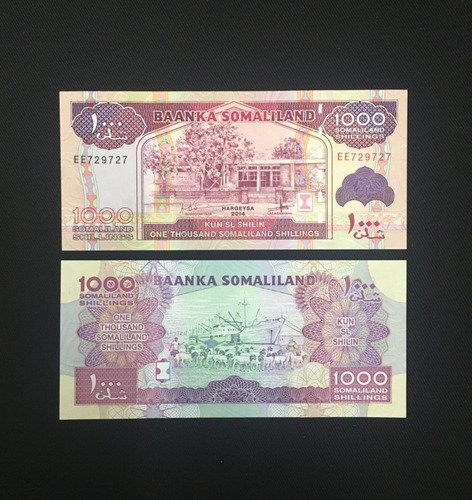 Imagen 2 de 4 de Somalilandia Año 2014 - Africa - 1.000 Shillings - Unc