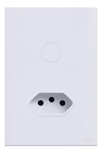 Interruptor Touch Tok Glass 1 Pad + Tomada Wi-fi Branco 4x2
