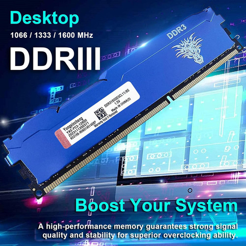 Yongxinsheng Ddr3 8 Gb Desktop Ram 1600 Mhz Pc3-12800 Udimm.