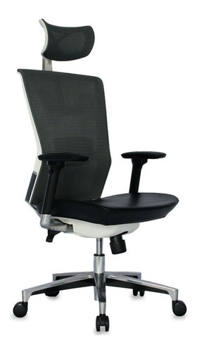 Imagen 2 de 4 de Silla de oficina premium Puerto Nariño Mundial de Sillas ergonómica negra con tapizado de cuero sintético