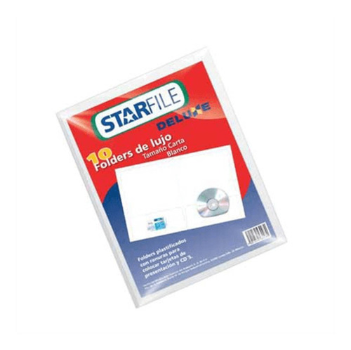 Folder Mapasa Deluxe Carta 24x30 Color Blanco C/5 Pzas /vc