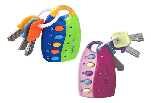 De Flash Musical Remote Car Key Chain - Juguete Para Bebé O