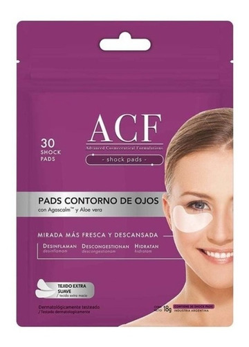 Acf Mascara Facial 30 Shock Pads Contorno Ojos Descongestiva