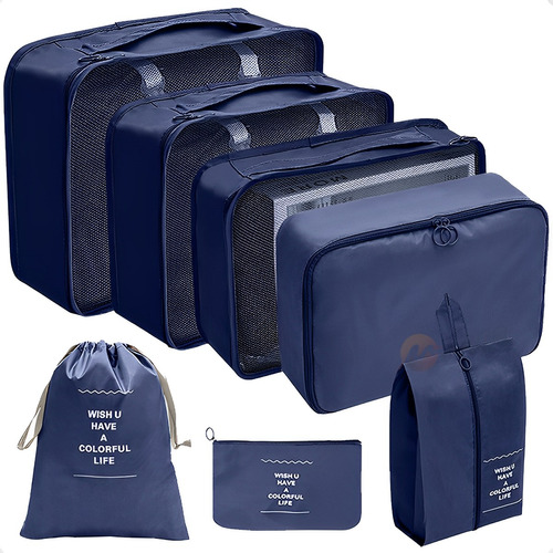 Set 7 Bolsas Organizadoras De Maletas Para Viaje Impermeable