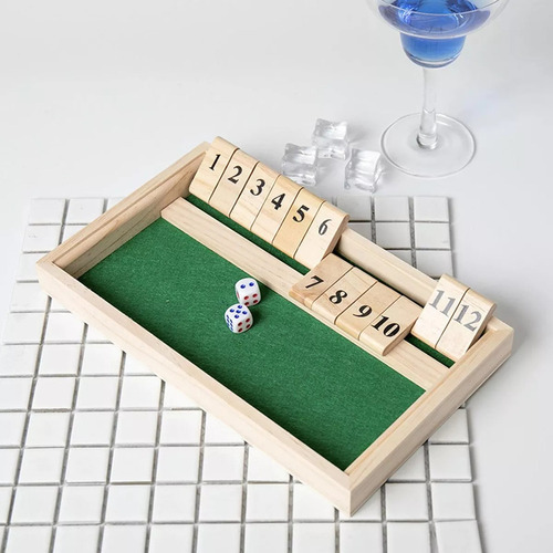 Lj Para Juego De Dados De Madera Cierra La Caja, Tablero De