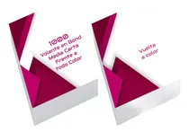 Comprar 1000 Volantes Publicitarios 1\u002F2 Carta, Impresos 4x4 En Bond