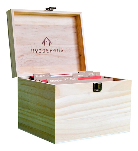 Hyggehaus Caja Organizadora De Tarjetas De Felicitación Con 