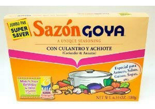 Sazón Goya Con Cilantro Y Achiote - 6.33 Oz. (paquete De 3)