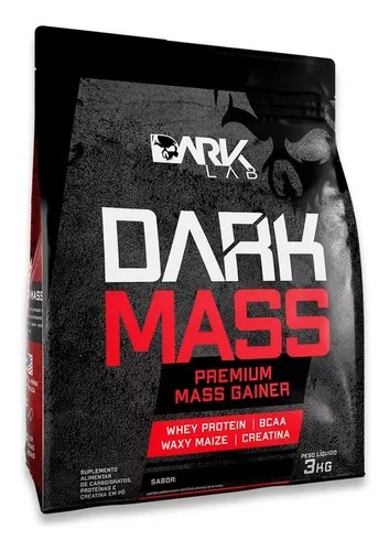 Suplemento Em Pó Dark Lab Dark Mass Refil Carboidratos Sabor Chocolate Branco Com Morango Em Sachê De 3kg