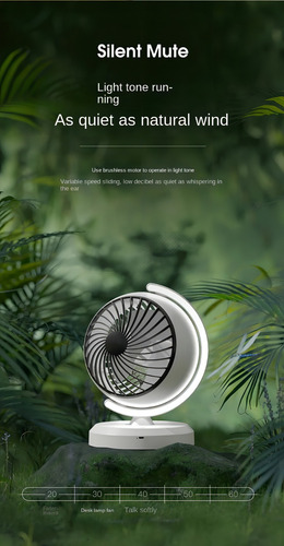 Ventilador De Mesa Lámpara Aire Fresco En Forma De Globo Usb