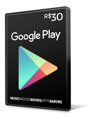 Cartão Google Play Gift Card 30 Reais Br Android Playstore