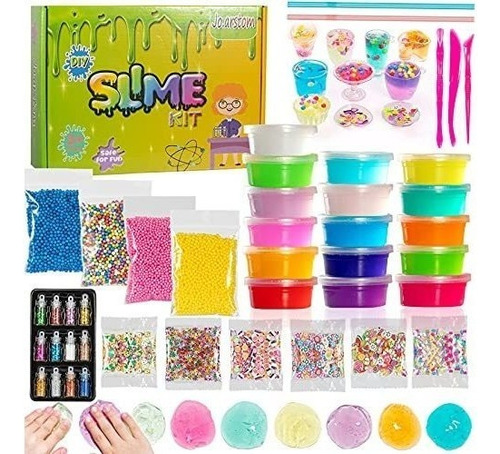 Kit De Slime Con Suministros Colores Brillantes Para Niños