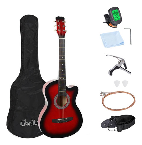 Iniciacion Guitarra Acustica Para Principiante Kit 38 