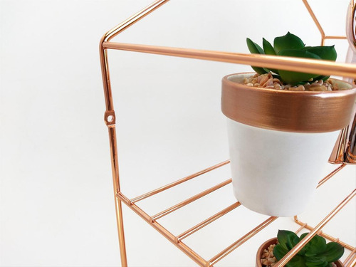 Nicho Prateleira Casa Decora Rose Gold 31x16x37cm