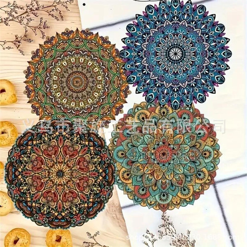 Posavasos Antideslizantes, Lavables A Mano, Con Flores Y Mad