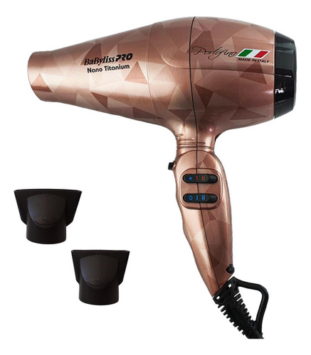 Secador Babylisspro Portofino 6600 Vetro Rose Gold 110v