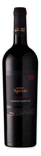 Vinho Italiano Tinto Primitivo Salento Sette Spezie Terre Di San Vincenzo 750ml