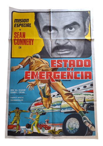Poster Afiche Cine Estado De Emergencia Sean Connery *