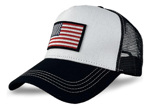 Sombrero De Camionero Con Bandera Americana. Snapback Hats