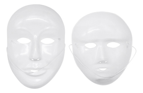 Máscaras Blancas Lisas Para Pintar, 24 Unidades
