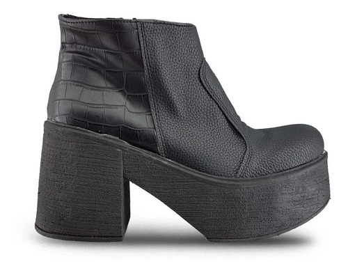 Bota Corta Taco Plataforma Moda Martina 630 Mujer